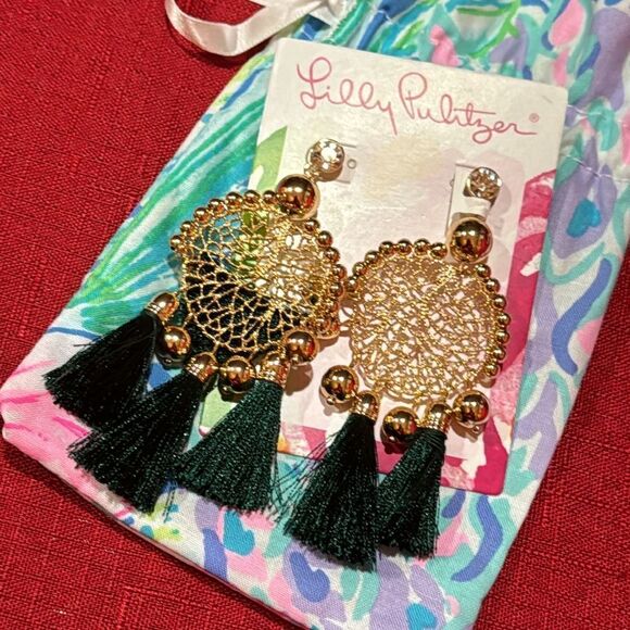 LILLY PULITZER Sea Dreamer EARRINGS- green - Picture 6 of 6